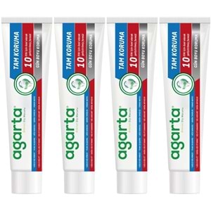 Agarta Doğal Tam koruma Diş Macunu 75 ML Gün Boyu Koruma (4 Lü Set)