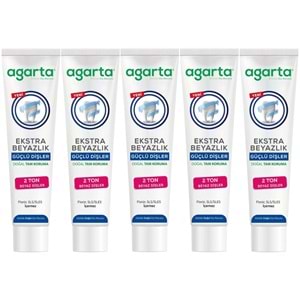 Agarta Doğal Tam koruma Diş Macunu 75 ML Ekstra Beyazlık Güçlü Dişler (Leke Önleyici) (5 Li Set)