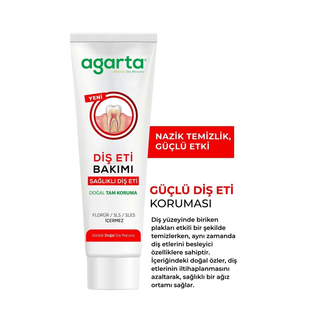 Agarta Doğal Tam koruma Diş Macunu 90 ML Diş Eti Bakımı & Plak Karşıtı (6 Lı Set)
