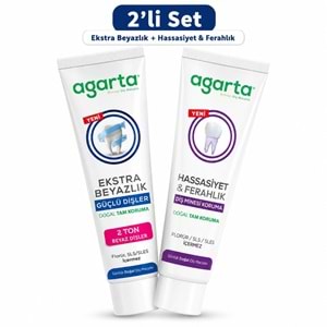Agarta Doğal Tam koruma Diş Macunu 75 ML Ekstra Beyazlık & Hassasiyet-Ferahlık 90 ML (Karma 2Li Set)