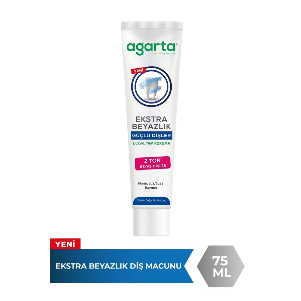 Agarta Doğal Tam koruma Diş Macunu 75 ML Ekstra Beyazlık & Hassasiyet-Ferahlık 90 ML (Karma 2Li Set)
