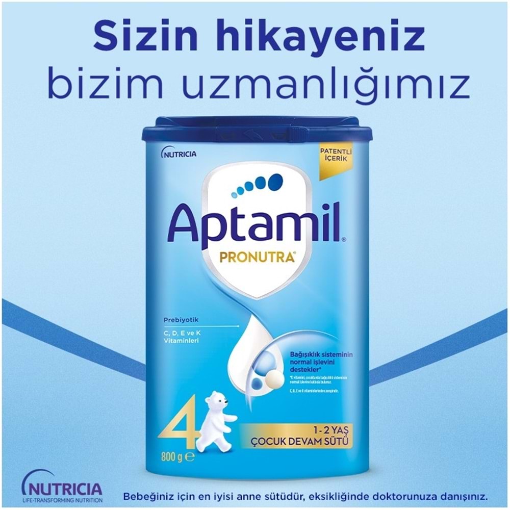 Nutrıcıa Aptamil Pronutra 800GR Devam Sütü No:4 (1-2 Yaş) (2 Li Set)