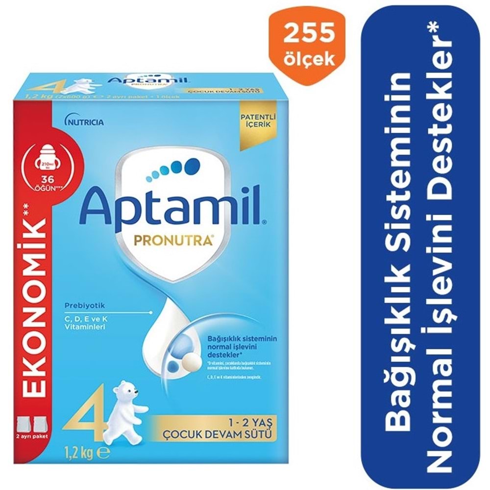 Nutrıcıa Aptamil Pronutra 1200GR Devam Sütü No:4 (1-2 Yaş) (3 Lü Set)