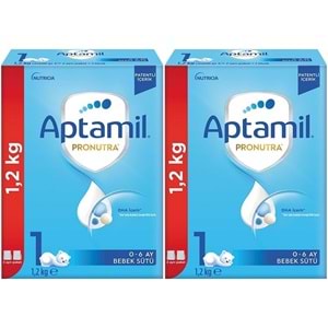 Nutrıcıa Aptamil Pronutra 1200GR Bebek Sütü No:1 (0-6 Ay) Yenidoğan Doğumdan itibaren (2 Li Set)