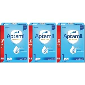 Nutrıcıa Aptamil Pronutra 1200GR Bebek Sütü No:1 (0-6 Ay) Yenidoğan Doğumdan itibaren (3 Lü Set)