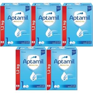 Nutrıcıa Aptamil Pronutra 1200GR Bebek Sütü No:1 (0-6 Ay) Yenidoğan Doğumdan itibaren (5 Li Set)