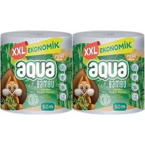 Aqua Kağıt Havlu 3 Katlı Jumbo Paket XXL Bambu (2 Li Set) 100 Metre (2PK*50MT)