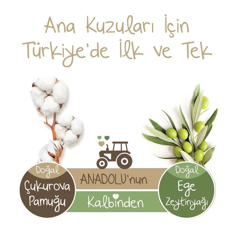 Baby Turco Bebek Bezi Doğadan Beden:4 (8-14Kg) Maxi 90 Adet Jumbo Fırsat Pk