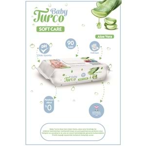 Baby Turco Islak Havlu Mendil Soft Care Aloe Vera 90 Yaprak (9 Lu Set) (3PK*3) 810 Yaprak
