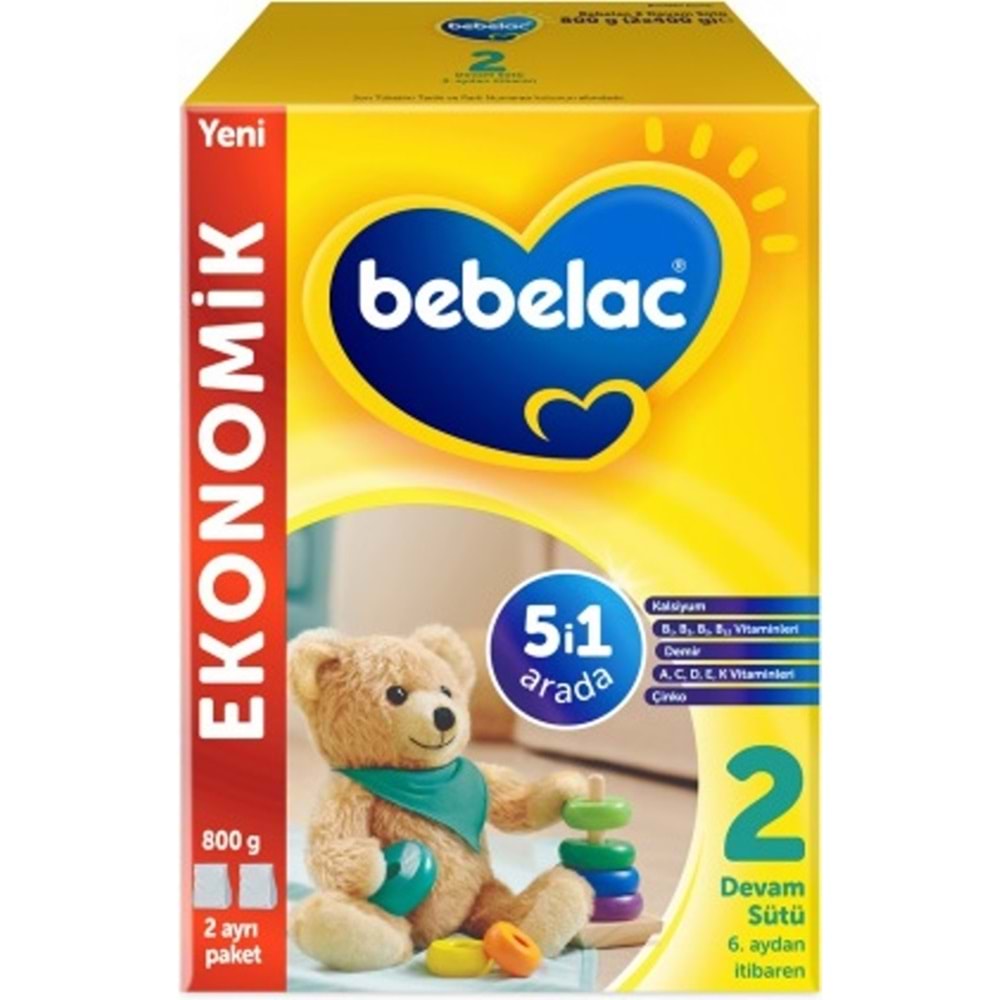 Bebelac 800GR No:2 Devam Sütü (6-12 Ay) (3 Lü Set)