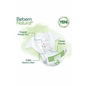Bebem Bebek Bezi Natural Beden:6 (15+Kg) Extra Large 256 Adet Avantaj Ultra Fırsat Pk