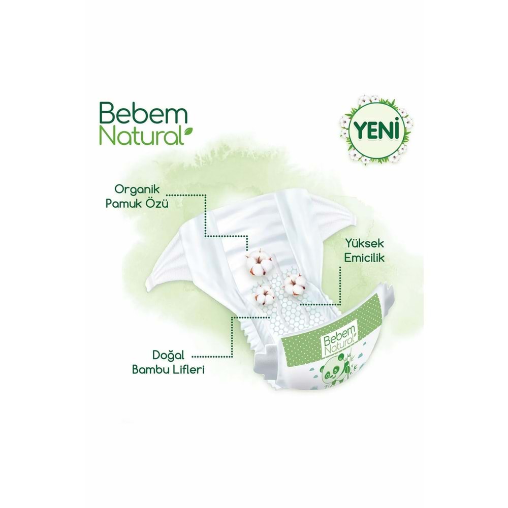 Bebem Bebek Bezi Natural Beden:4 (7-14KG) Maxi 208 Adet Ekonomik Ultra Fırsat Pk