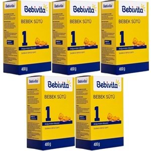 Bebivita Bebek Sütü 400GR No:1 (0-6 Ay) Doğumdan İtibaren (5 Li Set)