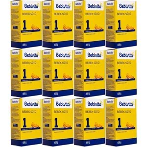 Bebivita Bebek Sütü 400GR No:1 (0-6 Ay) Doğumdan İtibaren (12 Li Set)
