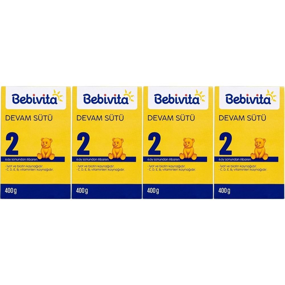 Bebivita Bebek Sütü 400GR No:2 (6-12 Ay) (4 Lü Set)