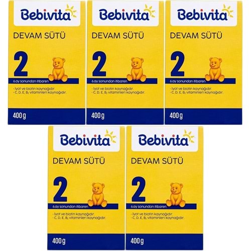 Bebivita Bebek Sütü 400GR No:2 (6-12 Ay) (5 Li Set)