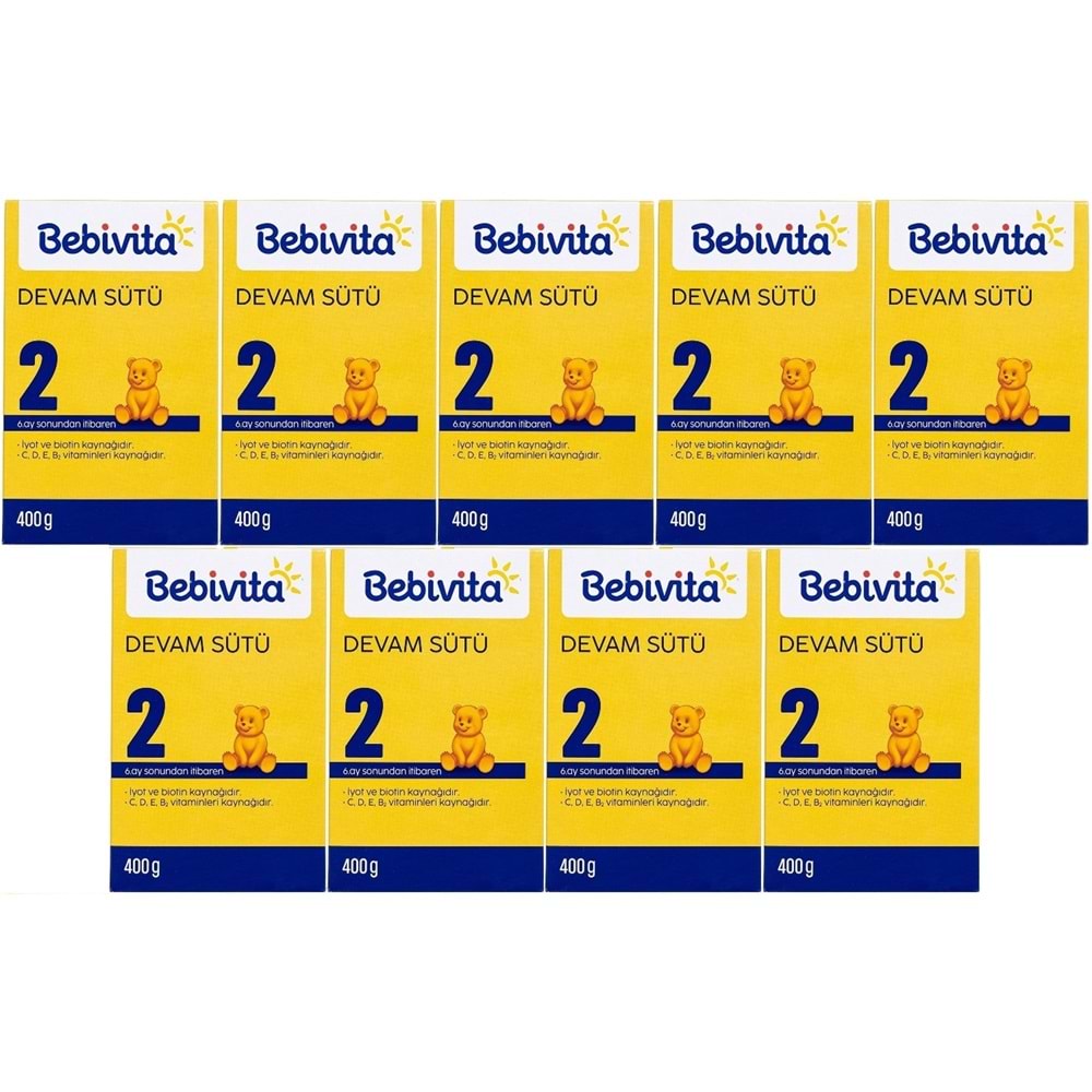 Bebivita Bebek Sütü 400GR No:2 (6-12 Ay) (9 Lu Set)