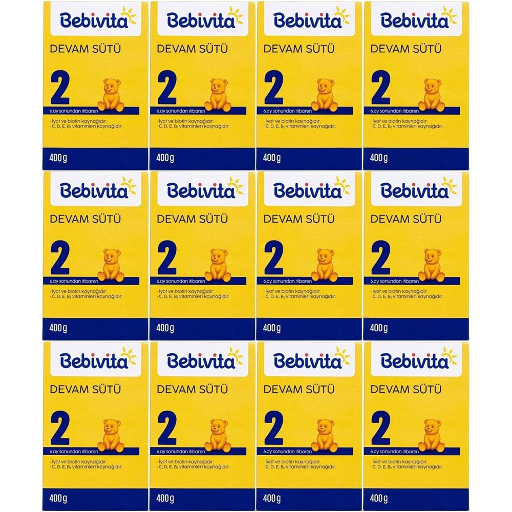 Bebivita Bebek Sütü 400GR No:2 (6-12 Ay) (12 Li Set)