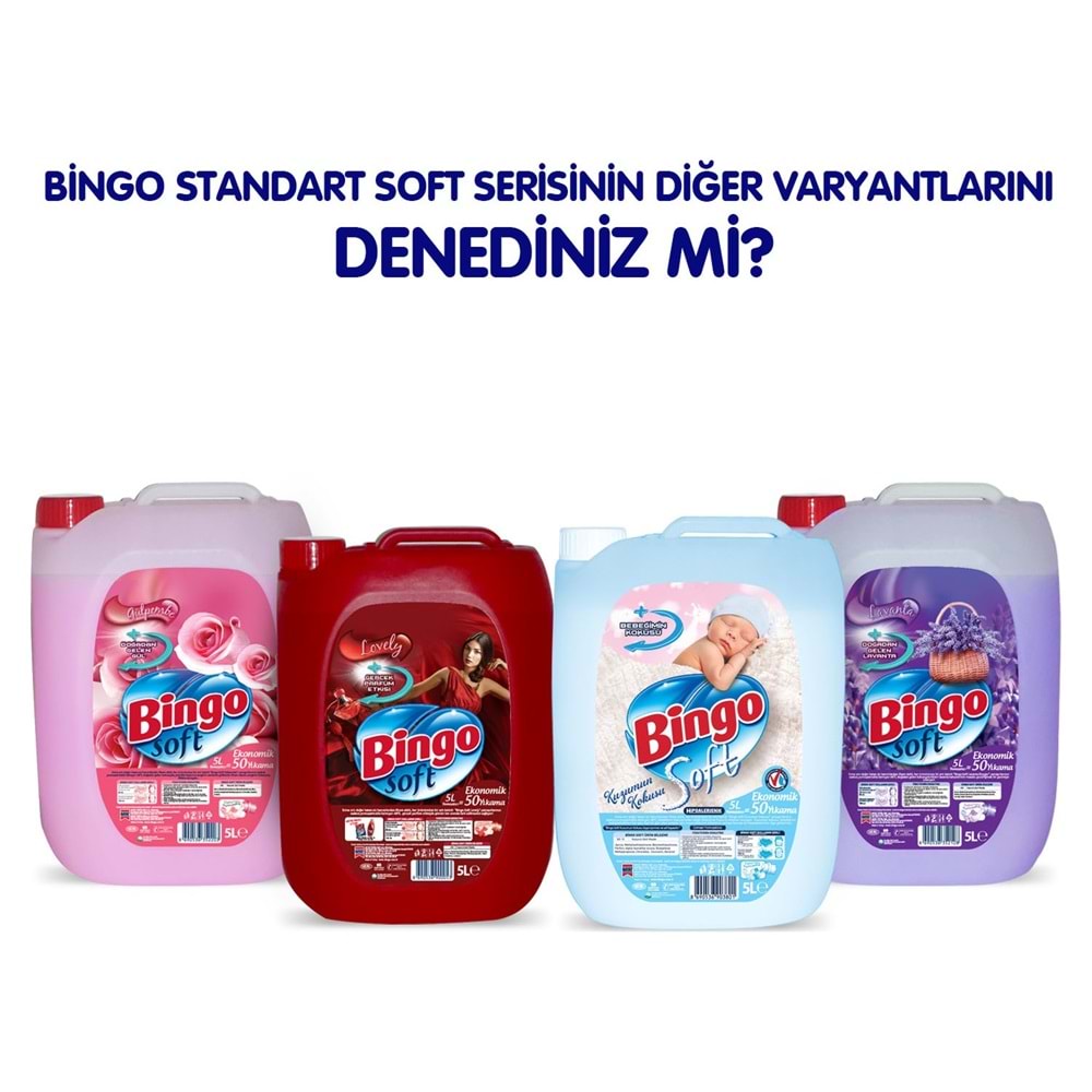 Bingo Soft Yumuşatıcı 20LT (4PK*5LT) Sensitive/Bebeğimin Kokusu/Hipoalerjenik (200 Yıkama)