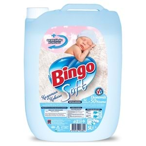 Bingo Soft Yumuşatıcı 20LT (4PK*5LT) Kuzumun Kokusu/Hipoalerjenik (200 Yıkama)