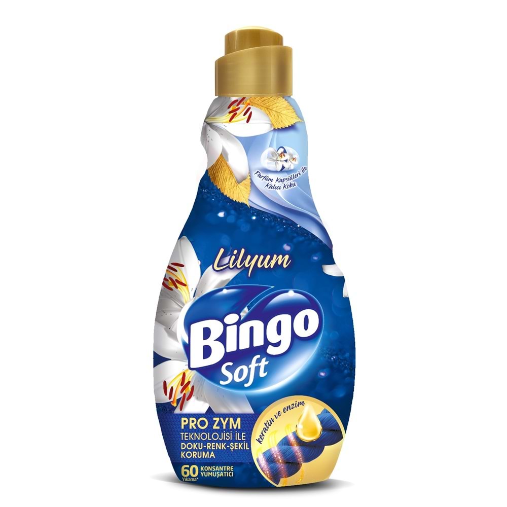 Bingo Soft Çamaşır Yumuşatıcı Konsantre 1440ML Karma 12 Li Set (Lilyum-Lavanta-Begonvil-Nergis)