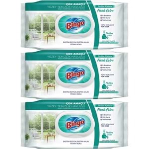 Bingo Clean Yüzey Temizlik Havlusu 96 Yaprak Sevilen Kokular Ferah Evim (3 Lü Set) 288 Yaprak