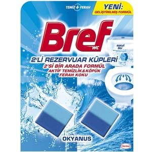 Bref Koku Giderici Jel Küpü - Okyanus (Klozet - Rezervuar - Tuvalet - Blok) (8 Li Set) (4PK*2)