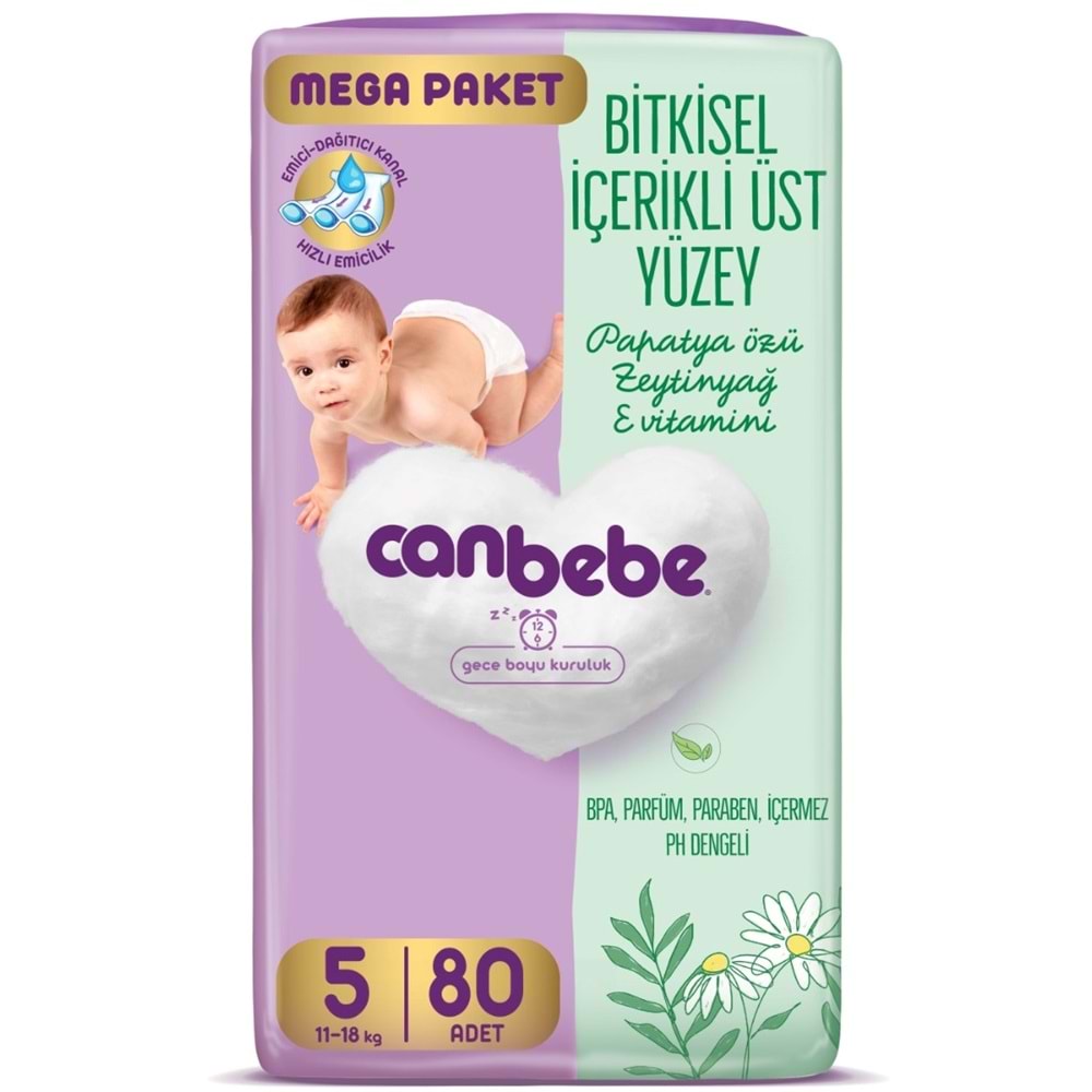 Canbebe Bebek Bezi Beden:5 (11-18KG) Junior 320 Adet Mega Avantaj Fırsat Pk