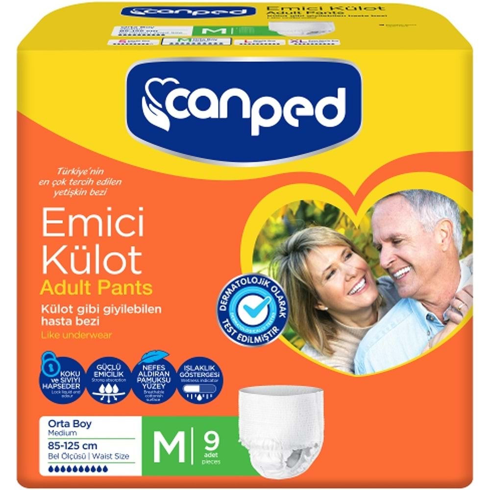 Canped Emici Külot Hasta Bezi M - Orta 36 Adet (4PK*9)