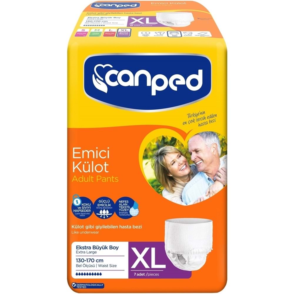 Canped Emici Külot Yetişkin Bezi XL-Extra Large Büyük Adet 42 (6PK*7)
