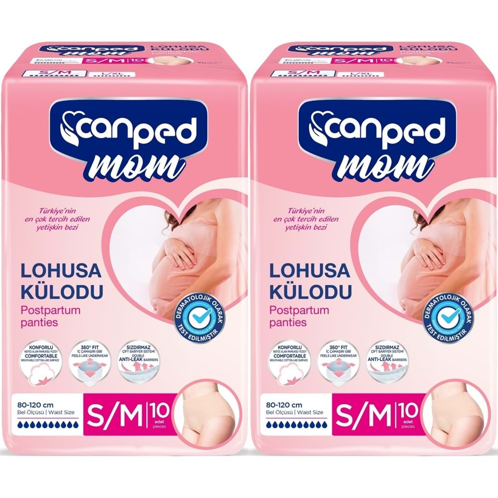 Canped Mom Lohusa Külodu - Külot Bez S - Small - Küçük / M - Medium - Orta 20 Adet (2PK*10)