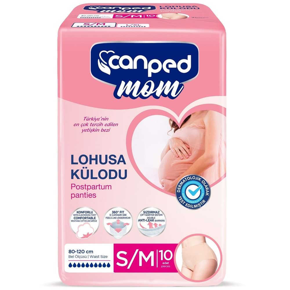 Canped Mom Lohusa Külodu - Külot Bez S - Small - Küçük / M - Medium - Orta 40 Adet (4PK*10)