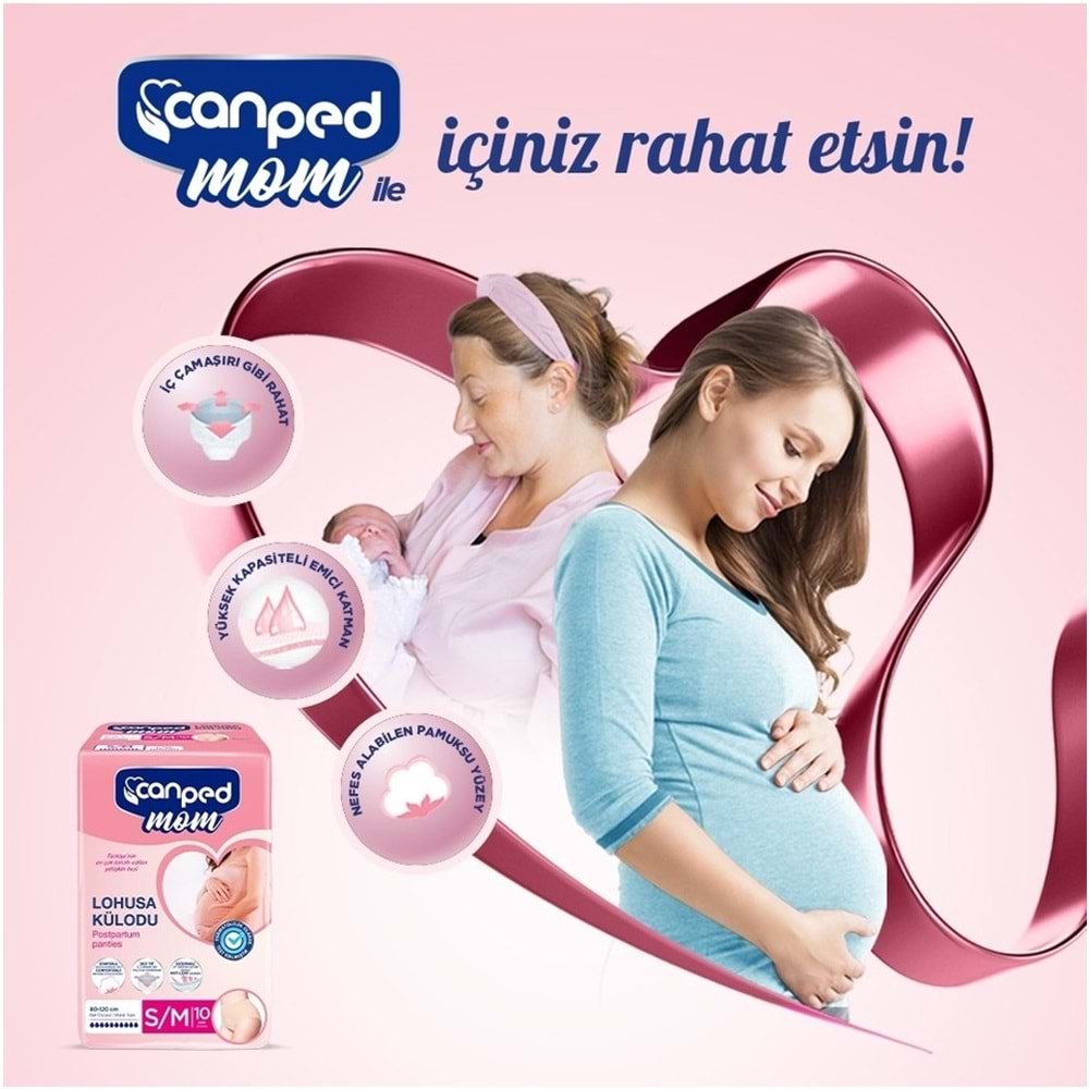 Canped Mom Lohusa Külodu - Külot Bez S - Small - Küçük / M - Medium - Orta 40 Adet (4PK*10)