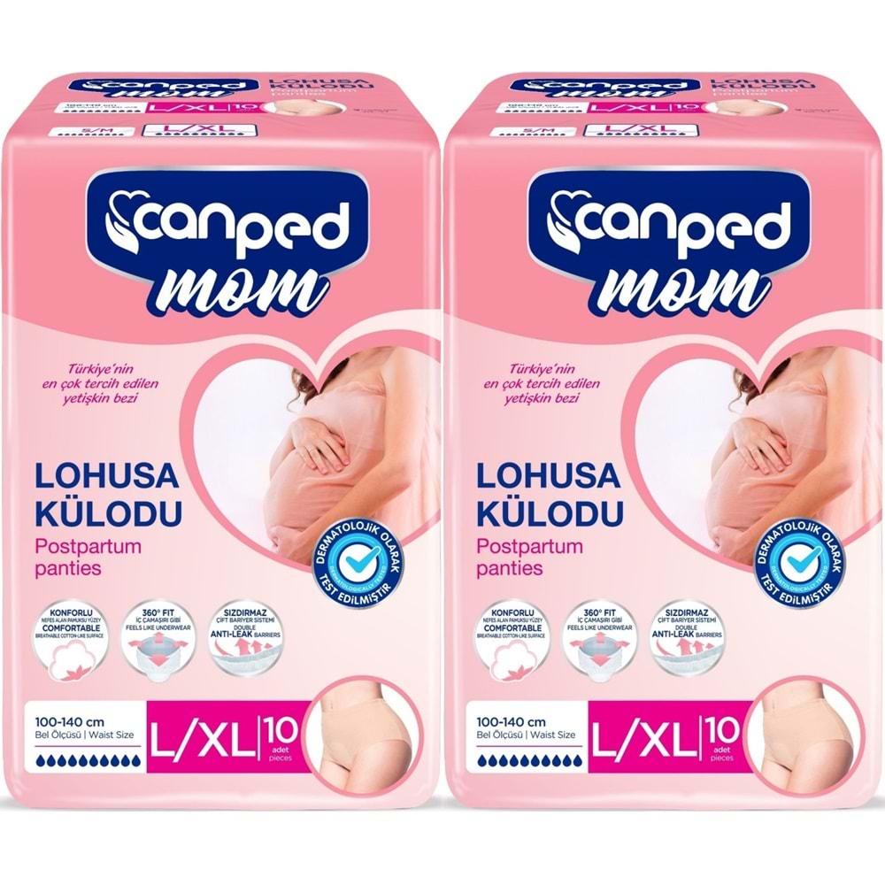 Canped Mom Lohusa Külodu - Külot Bez L - Large - Büyük / XL - Extra Large - 20 Adet (2PK*10)