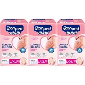 Canped Mom Lohusa Külodu - Külot Bez L - Large - Büyük / XL - Extra Large - 30 Adet (3PK*10)