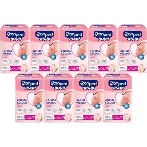 Canped Mom Lohusa Külodu - Külot Bez L - Large - Büyük / XL - Extra Large - 90 Adet (9PK*10)