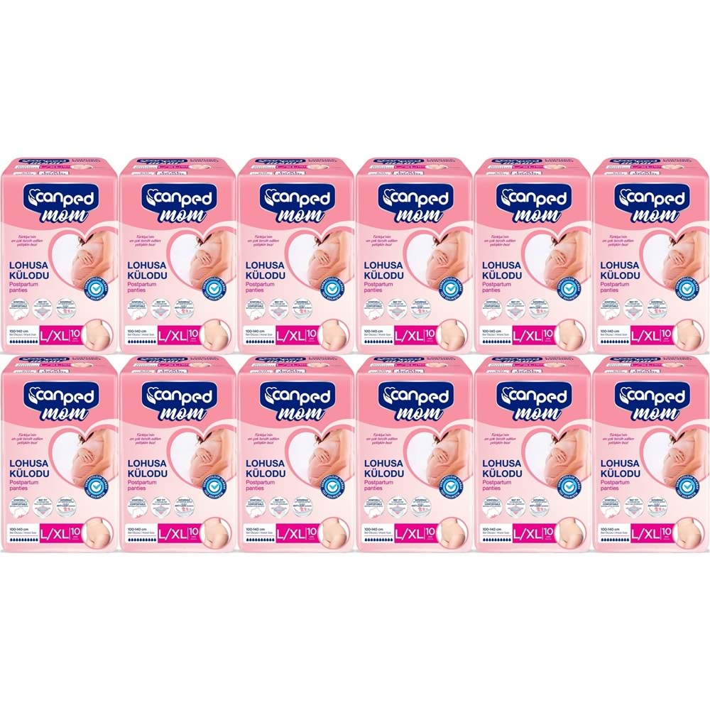 Canped Mom Lohusa Külodu - Külot Bez L - Large - Büyük / XL - Extra Large - 120 Adet (12PK*10)