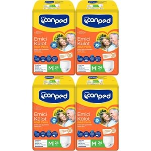 Canped Emici Külot Hasta Yetişkin Bezi M - Orta - Medium 96 Adet (4PK*24)