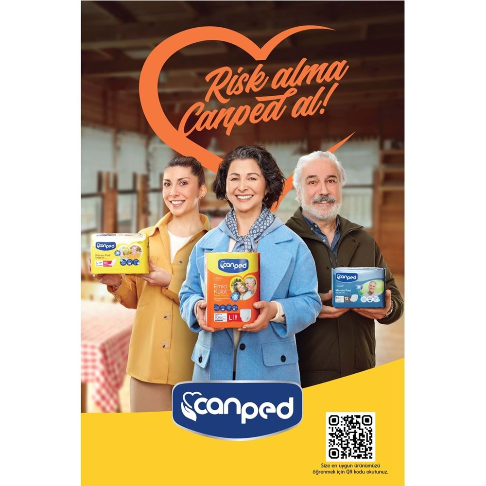Canped Emici Külot Hasta Yetişkin Bezi XL - Ekstra Büyük - Extra Large 90 Adet (3PK*30)
