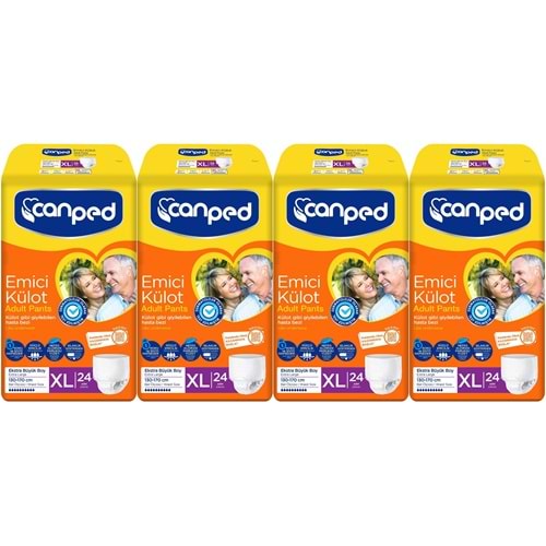 Canped Emici Külot Hasta Yetişkin Bezi XL - Ekstra Büyük - Extra Large 96 Adet (4PK*24)