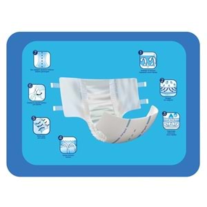 Canped Yetişkin Bezi Bel Bantlı Tekstil Yüzey L - Büyük - Large 56 Adet