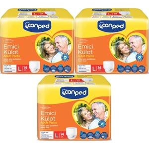 Canped Emici Külot Pants Hasta Yetişkin Bezi L - Büyük - Large Ekonomik Pk 42 Adet (3PK*14)