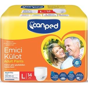 Canped Emici Külot Pants Hasta Yetişkin Bezi L - Büyük - Large Ekonomik Pk 70 Adet (5PK*14)