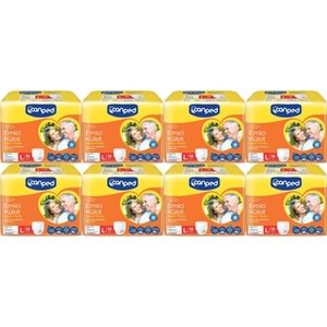 Canped Emici Külot Pants Yetişkin Bezi L - Büyük - Large Ekonomik Pk 112 Adet (8PK*14)