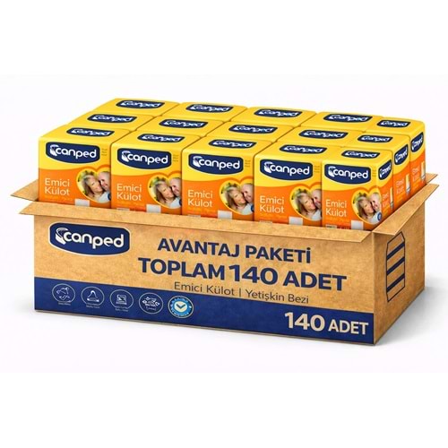 Canped Emici Külot Pants Yetişkin Bezi L - Büyük - Large Ekonomik Pk 140 Adet (10PK*14)