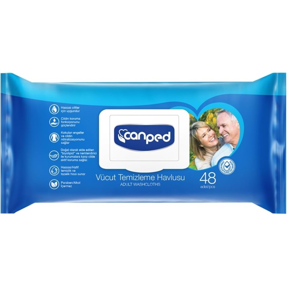 Canped Emici Külot Pants Hasta Yetişkin Bezi L - Büyük - Large 14 Adet - Temizleme Havlusu (8Li Set)