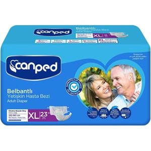 Canped Yetişkin Bezi Bel Bantlı Tekstil Yüzey XL - Ekstra Large - Extra Large 276 Adet