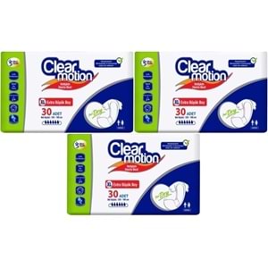 Clearmotion Yetişkin Hasta Bezi Bel Bantlı XL - Ekstra Büyük - Extra Large 90 Adet (3PK*30)