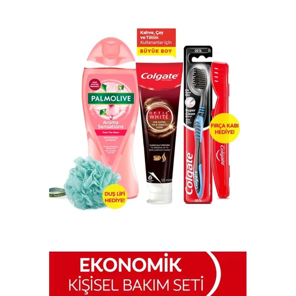 Mandaş Colgate & Palmolive Avantaj PK (Diş Macunu 125ML+Diş Fırçası+Saklama Kabı+Duş Jeli 750ML+Banyo Lifi)