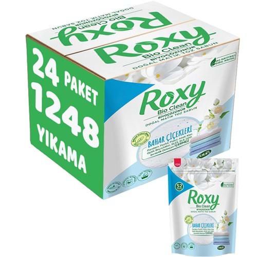 Dalan Roxy Bio Clean Matik Sabun Tozu 1.6Kg Bahar Çiçekleri 24 Lü Set (1248 Yıkama)